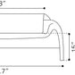Horten Industrial Loveseat – 70” Modern Sofa with Steel Frame dimensions drawing showcasing front and side views.