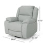 Modern Faux Leather Manual Swivel Recliner (2 Color Options)