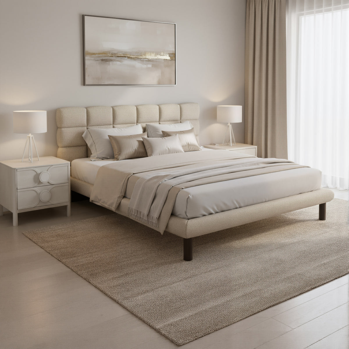 Placid Beige King Bed