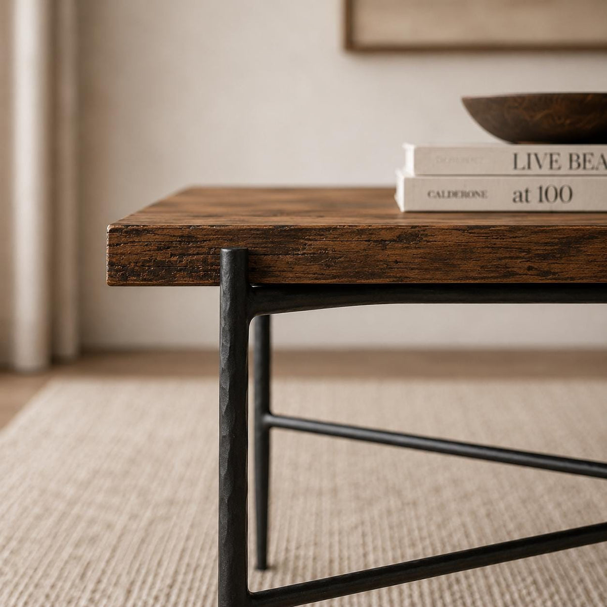 Amity Hand-Forged Iron Coffee Table – view 2