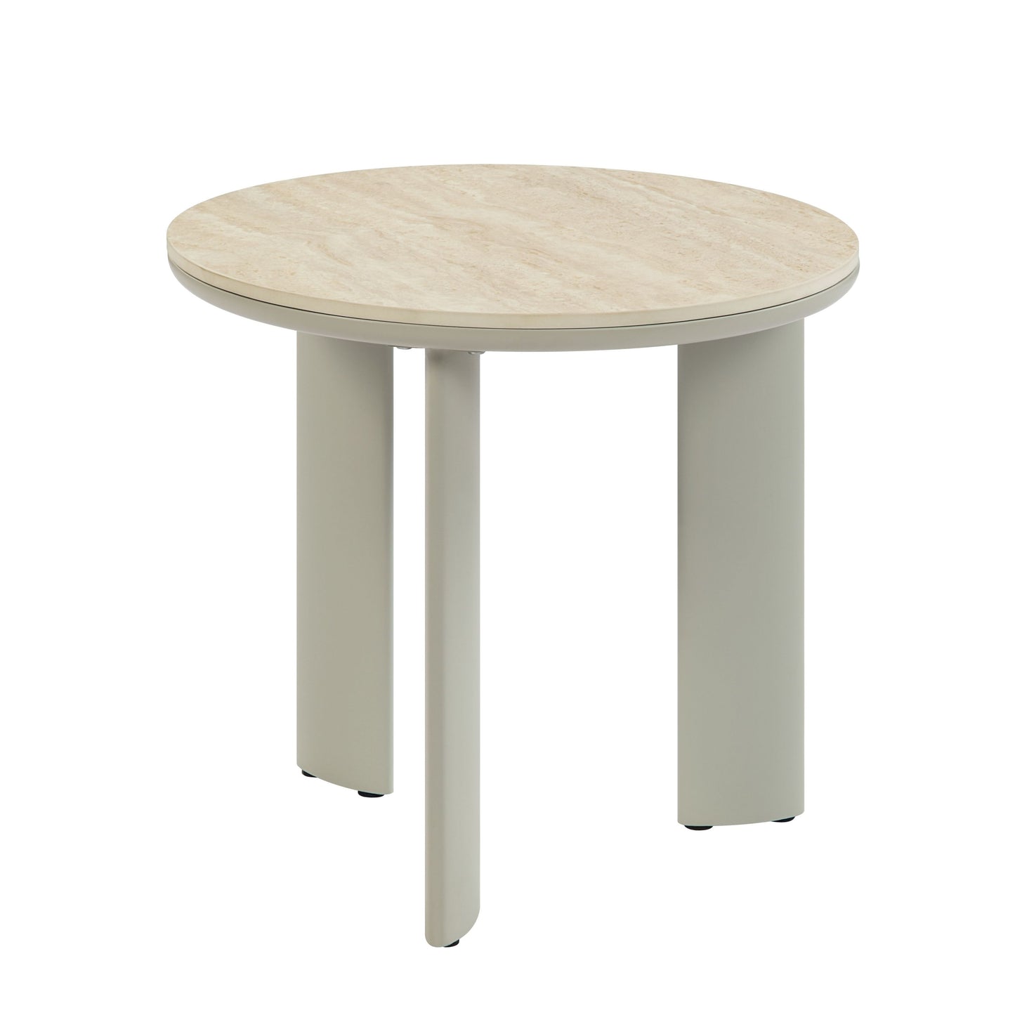 Ingram Light Gray Synthetic Wood End Table