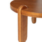 Iolanthe Walnut Brown Solid Wood Coffee Table – 27.56" Round Coffee Table – view 9