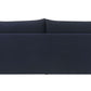 Irina Blue Velvet Sleeper Sofa w/ 3 Pillows – 88" Velvet Storage Sleeper Couch back view with plush cushions