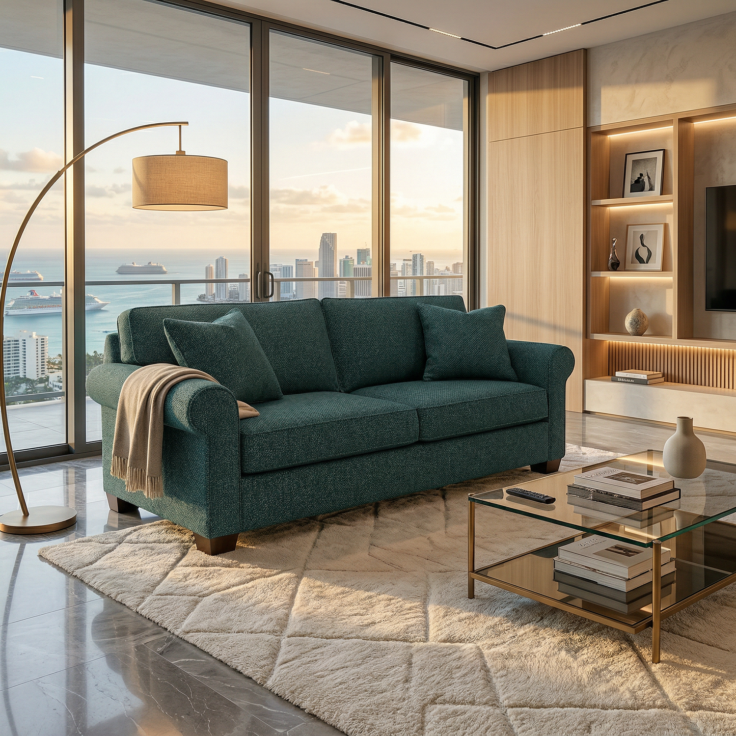 Irlanda Classic Sofa – 92" Rolled-Arm Made-in-USA Sofa – view 15