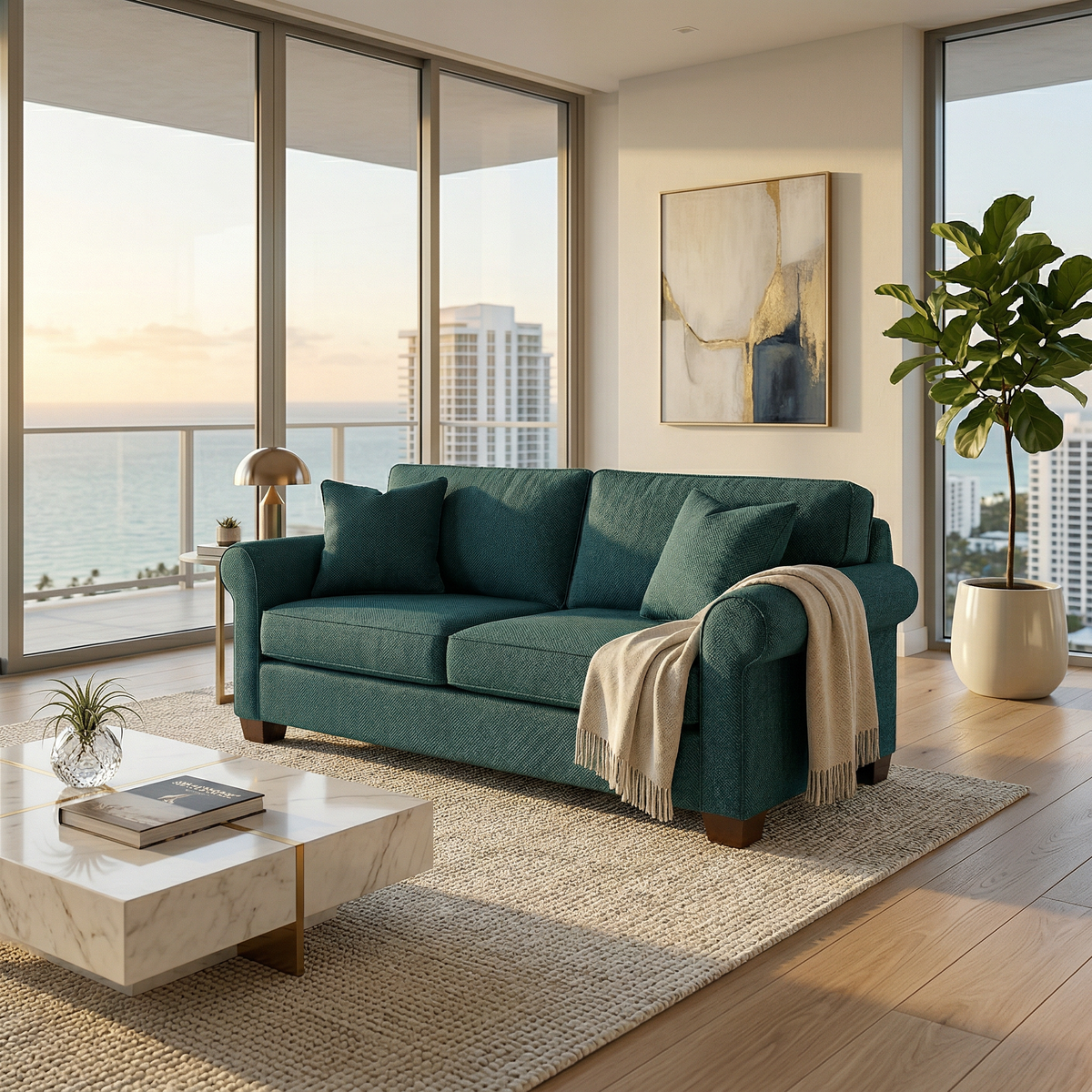 Irlanda Classic Sofa – 92" Rolled-Arm Made-in-USA Sofa – view 16