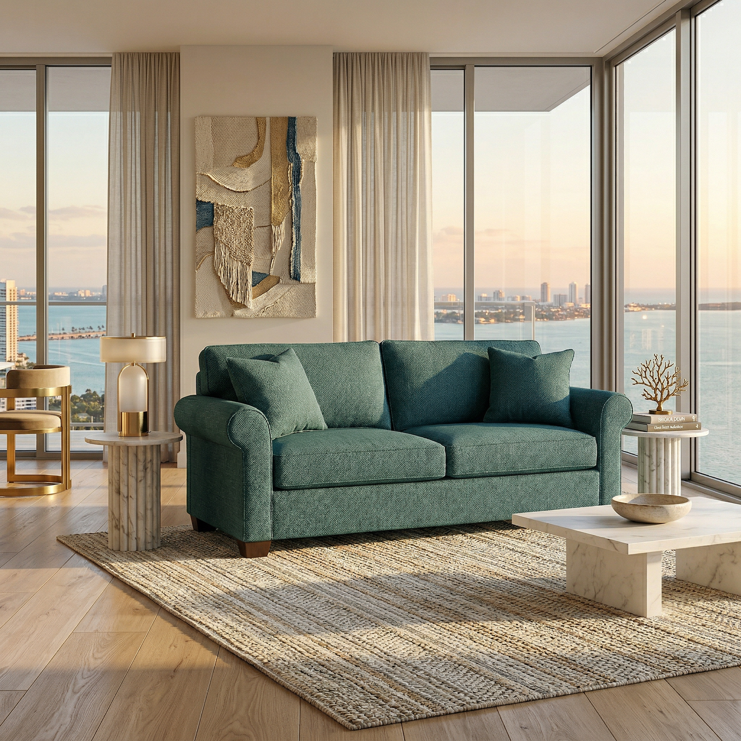 Irlanda Classic Sofa – 92" Rolled-Arm Made-in-USA Sofa – view 17
