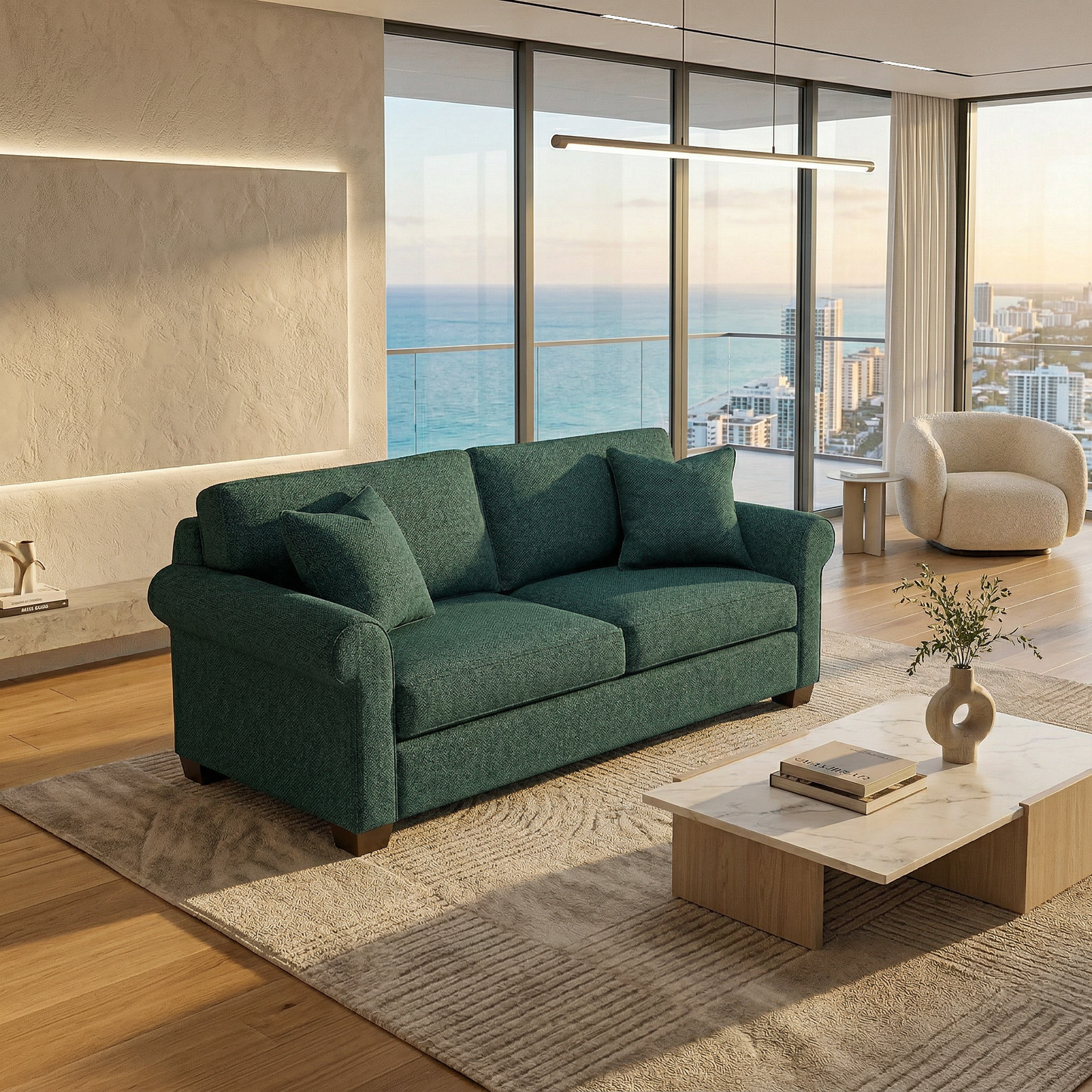 Irlanda Classic Sofa – 92" Rolled-Arm Made-in-USA Sofa – view 18