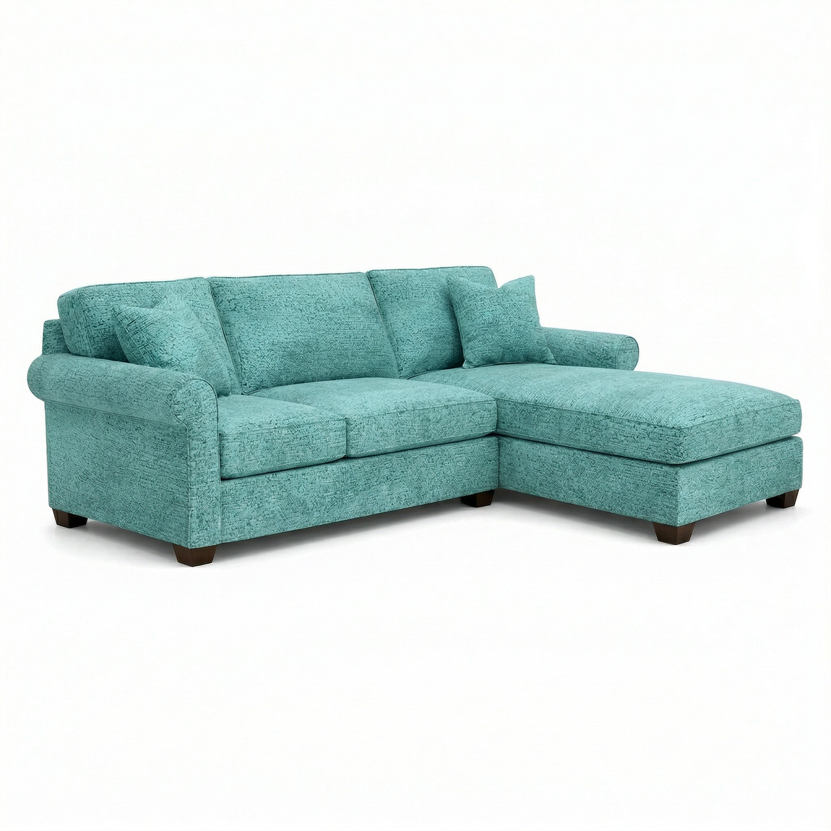 Irlanda Sectional Sofa with Chaise – Handcrafted in the USA, Custom Fabric L-Shape Sofa