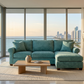 Irlanda Sectional Sofa with Chaise – Handcrafted in the USA, Custom Fabric L-Shape Sofa – view 4
