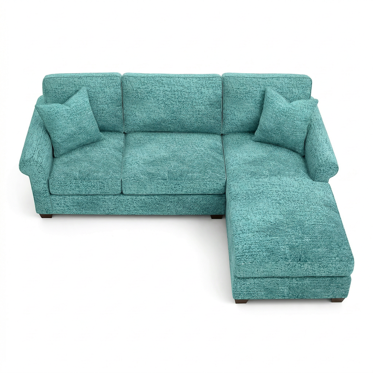 Irlanda Sectional Sofa with Chaise – Handcrafted in the USA, Custom Fabric L-Shape Sofa – view 9