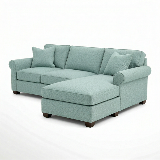Irlanda Upholstered L-Shaped Sectional – 120" Made-in-USA Sectional Sofa