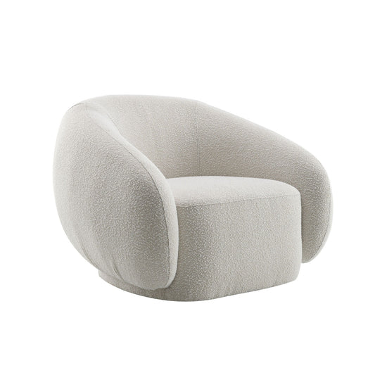 Isabel Beige Boucle Accent Chair – 42"W Accent Chair