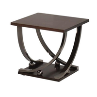 Isiah Dark Brown Metal End Table