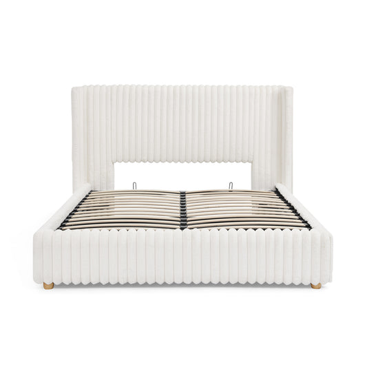 Isolde Storage Bed – Queen Faux Fur with Gas Lift Storage