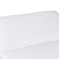 Italian Leather Power Reclining L-Shaped Sectional 112" | Modern Modular Corner Sofa headrest detail in white leather.