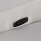 Power reclining controls on the 103" Italian Leather Reclining USB Sofa | Power Recliner Couch for ultimate comfort.