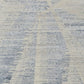Ivory Blue And Silver Abstract Hand Knotted Distressed Area Rug | 9' x 13' featuring a contemporary design.