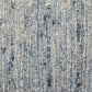 Ivory Blue And Silver Abstract Hand Knotted Distressed Area Rug | 9' x 13' close-up of texture and pattern.
