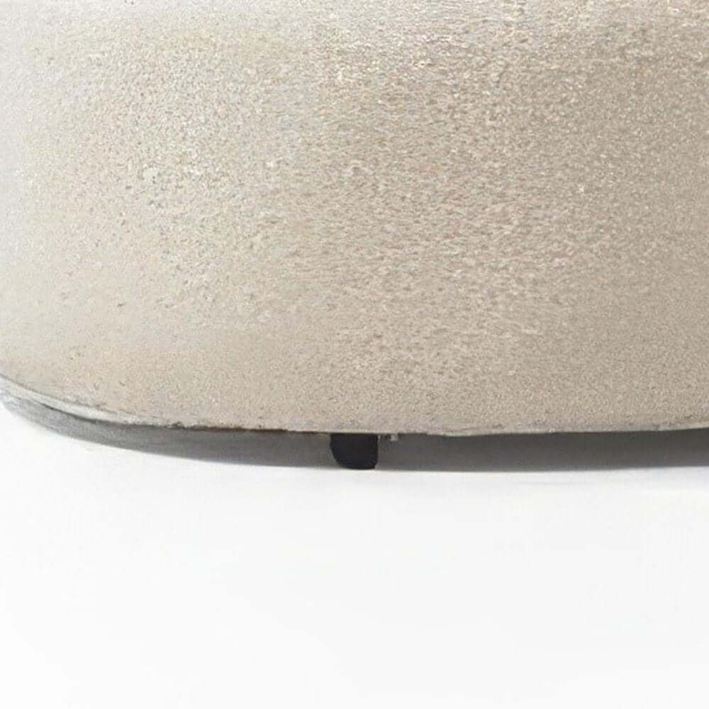 Ivory Boucle Curved Modular Sectional Sofa with Chaise & Toss Pillows | Modern 2-Piece Sectional close-up of texture