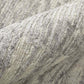 9' X 13' Ivory And Gray Abstract Hand Knotted Distressed Area Rug texture detail in plush fibers.
