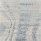 Ivory Gray and Blue Abstract Hand Knotted Worn Faded Area Rug | 9' x 13' showcasing a contemporary design in blue and gray.