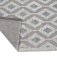 Ivory Gray Diamond Trellis Modern Area Rug | 9' x 13' showcasing geometric pattern and neutral color palette.