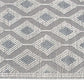 Ivory Gray Diamond Trellis Modern Area Rug | 9' x 13' showing graphic diamond pattern in gray and ivory.