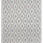 Ivory Gray Diamond Trellis Modern Area Rug | 9' x 13' with crisp diamond pattern in gray and ivory.