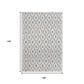 Ivory Gray Diamond Trellis Modern Area Rug | 9' x 13' showcasing a crisp pattern and dimensions 108" x 156".