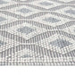 Ivory Gray Diamond Trellis Modern Area Rug | 9' x 13' featuring a crisp diamond pattern in gray and ivory.
