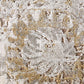 Ivory Gray And Gold Floral Area Rug With Fringe Area Rug | 9' x 13' soft pattern with rich detail
