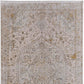 Ivory Gray And Gold Oriental Area Rug With Fringe Area Rug | 9' x 13' featuring classic pattern and rich texture.