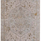 Ivory Gray And Gold Oriental Area Rug With Fringe Area Rug | 9' x 13'. Classic pattern with rich texture and lasting style.