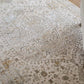 Ivory Gray And Gold Oriental Area Rug With Fringe Area Rug | 9' x 13' showcasing rich texture and classic pattern.