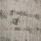 Ivory And Gray Wool Abstract Hand Knotted Area Rug | 9' x 13' texture close-up showing the unique wool construction and abstract pattern.