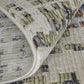 Ivory Green and Blue Abstract Power Loom Area Rug | 9' x 13' showing intricate patterns and texture