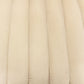 90" Ivory Velvet Sofa And Toss Pillows With Gold Legs close-up of soft ivory velvet upholstery.