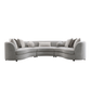 Ivria Gray Bouclé Sectional Sofa – Curved Modular Sofa with 9 Pillows (Modern Statement) featuring a soft texture and sculptural curves.