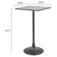 Spot Bar Table in Gray & Black