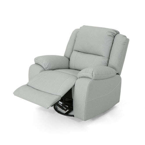 Modern Faux Leather Manual Swivel Recliner (2 Color Options)