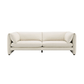 Jaeda Beige Sofa – 89” Modern Linen Sofa (Minimalist 2–3 Seat Couch) in a soft neutral tone.