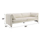 Jaeda Beige Sofa – 89” Modern Linen Sofa (Minimalist 2–3 Seat Couch) dimensions and design features.