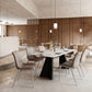 Magnus Dining Chair (Set of 2) in Brown & Silver