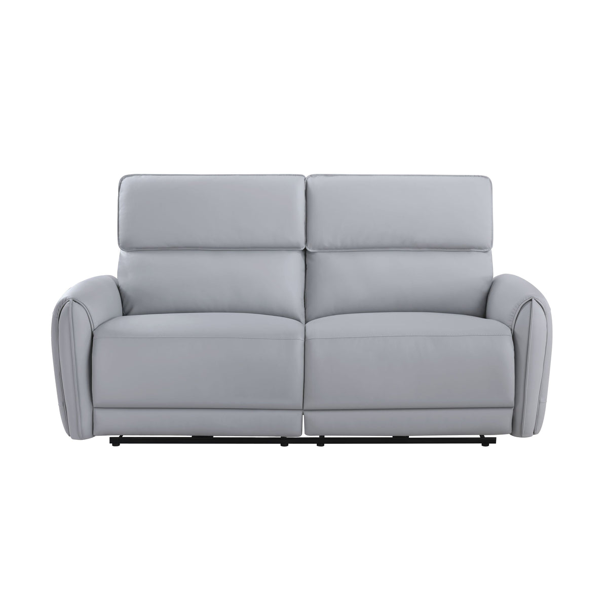 Jeromie Gray Faux Leather Sofa – 76"W Sofa – view 4