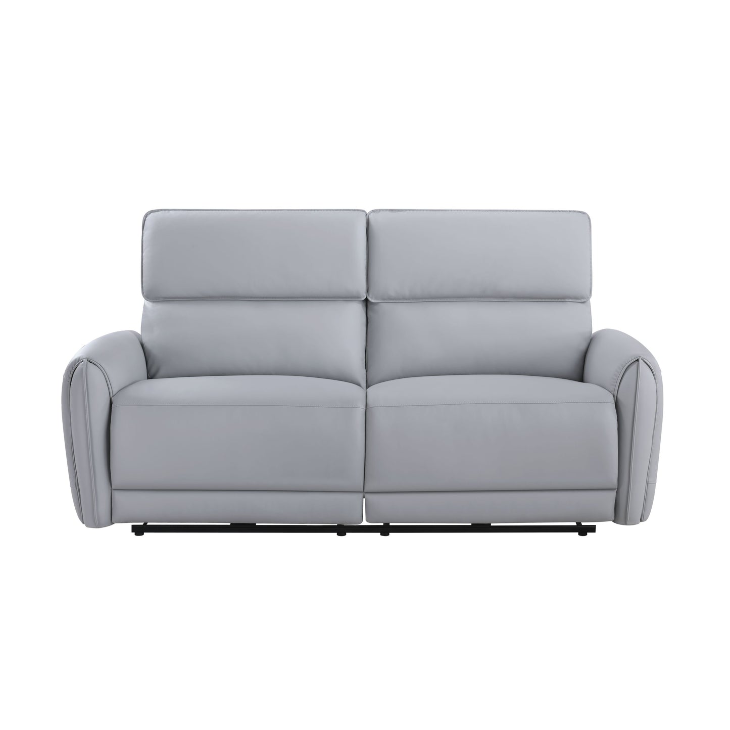 Jeromie Gray Faux Leather Sofa – 76"W Sofa – view 4
