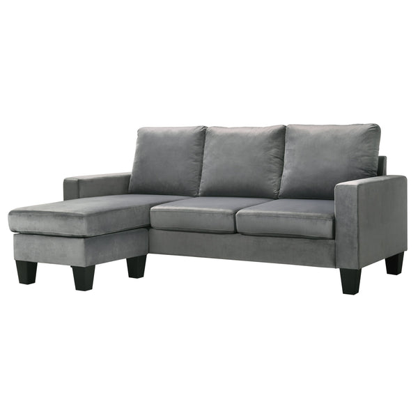 Jessica Gray Velvet Sofa – 77