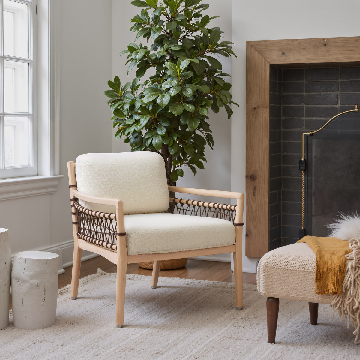 Wezly Ivory Accent Chair