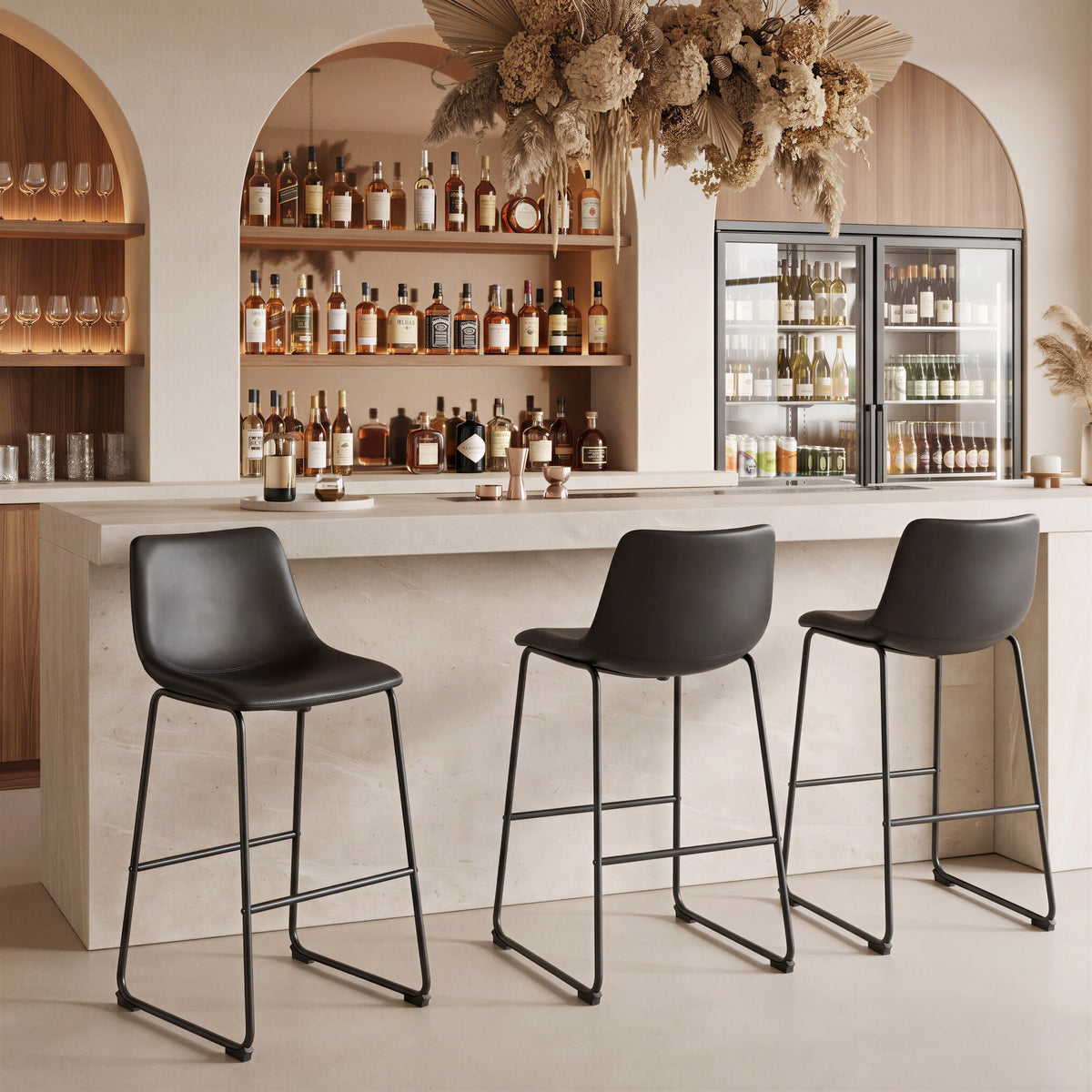 Smart Barstool (Set of 2) in Black