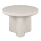 Joane Light Gray High Gloss End Table 24"W featuring a round design and sleek finish for modern interiors.
