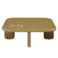 Joane Mustard High Gloss Coffee Table 35"W showcasing a warm yellowish-brown high gloss finish and modern design.